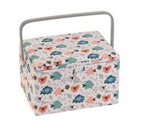 Hobby Gift Große Nähbox, Holz/Stoff, Knit Happens