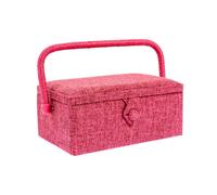 Nähkorb von Hobby Gift mit Stoffbezug pink (S / L 23 x T 15 x H 11 cm)
