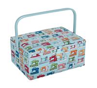 Hobby Gift Große Aufbewahrungsbox für Näharbeiten, Basteln, Hobby, rechteckig, Nähmaschinen, Blau