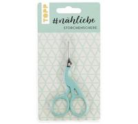 #nähliebe Storchenschere Mint: Lackierte Handarbeitsschere im Storchen-Design
