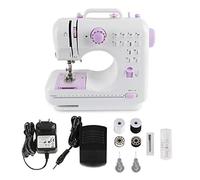 Nähmaschine für Kinder & Anfänger, 12 Stichmuster, Mini Nähmaschine mit Fußpedal, Strom und Batteriebetrieb, Zuhause und unterwegs ideal, LED Licht, Vor- & Rückwärtsautomatik (505 (weiß))