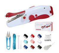 Nähmaschine, Handnähmaschine, Handnähmaschine Elektrisch - Tragbare Mini Elektrische Nähmaschine mit Nähzubehör, Einfach Bedienbar für Anfänger und Kinder, Anwendbar auf Kleidung,Stoffe, Vorhänge(Rot)