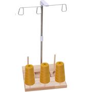 Nähmaschinen Garnrollenhalter - Garnständer Für Große Spulen Und Kegelgarn | Stabiler Garnhalter Mit Holzsockel Für Haushalts Nähmaschine Overlock Stickmaschine, Praktischer Garn Organizer Für Nähen Q