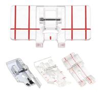 Nähmaschinen-Nähfuß, 4-teiliges Set, 6,35 mm Fuß mit Führungssteppung, Parallelführungsstich-Nähfuß, 4 Stile für Brother, Singer und andere Näharbeiten mit niedrigem Schaft