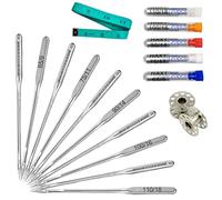 Nähmaschinennadeln, 100 Stück, Universal-Nähmaschinennadel-Set für Singer, Brother, Janome, Varmax und andere Marken von Heimnähmaschinen, Größen 65/9, 75/11, 90/14, 100/16, 110/18