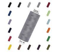 Nähmit - Gütermann Allesnäher Nähgarn Toldi - 500m Nähmaschinengarn + GRATIS FARBKARTE (38-40 - hellgrau)