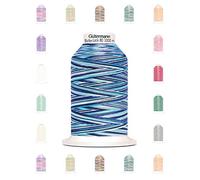 Nähmit - Gütermann Bulky Lock 80 Bauschgarn Farbverlaufsgarn 1000m Rolle Overlockgarn (32-9957)