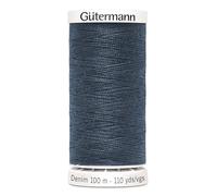 Nähmit - Gütermann DENIM 100-Meter Jeansgarn hochwertig und reißfestes Nähmaschinengarn + GRATIS FARBKARTE (A29-7635)