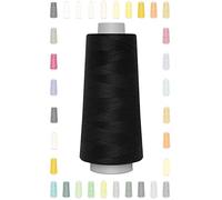 Nähmit - Gütermann Overlockgarn Toldi-Lock 2500m / Toldilock + GRATIS FARBKARTE (01-1000-schwarz)