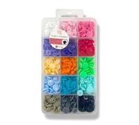Nähmit Nähfrei Druckknöpfe 150 Set in verschiedenen Farben mit Aufbewahrungsbox Kurzwaren Nähen Basteln Buttons für DIY Scrapbook