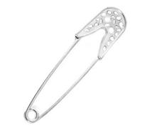 Nähmit Schmuckvolle Kiltnadeln - mit oder ohne Strass | 70 mm & 80 mm | Farben: Silber, Altmessing, Titan, Gold | Elegante Brosche & Trachtennadel Nähen DIY (Silber ohne Strass)