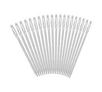 Nähnadeln Set, 20pcs Silbernes Stopfnadeln Großes Rundes Augen Stumpfe Nadeln für kinder, Sticknadeln ohne Spitze, 52mm Länge Sticknadeln Stumpf