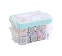 Nähset mit Kunststoffbox für Erwachsene,YMWALK tragbare Nähbox mit Nähzubehör Nadel- und Fadenset, 16-Farben-Faden, Nadeln, Schere, Maßband, Fingerhut zum Ausbessern von Kleidung (Blau)