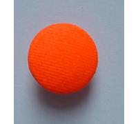 Nähstübl 6 Ösenknopfe 18 mm fluoreszierend orange mit Stoff bezogen
