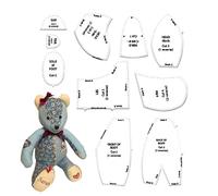 Nähvorlage für Teddybär aus Gedächtnis | Schnittmuster Bär aus Acryl, 10 Nähvorlagen für Kunsthandwerk und personalisierte Geschenke | Modell für Teddybär zum Nähen, Kit mit 10 Vorlagen P