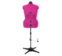 Nähwelt Flach Schneiderpuppe Diana (XL - Pink) - Verstellbare Schneiderbüste für Erwachsene Frauen (ca. 56 - 60) - Kunststoff-Torso mit Nylonbezug
