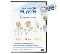 Nähwelt Flach Stickmuster USB Blumenwiese