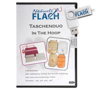 Nähwelt Flach Stickmuster USB "Taschenduo - In the hoop" (5 Stickmuster)
