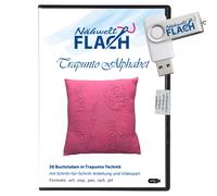 Nähwelt Flach Stickmuster USB Trapunto Alphabet