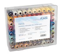 Nähwelt Flach Troja Acryl-Garnbox (gefüllt mit 80 Farben/500 m)