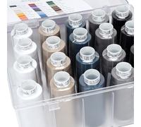 Nähwelt Flach Trojalock Acryl-Garnbox (gefüllt mit 20 Konen/ 2.500 m)