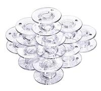 Nähwelt Flach Universal CB Spulen (10 Stück transparent /11,5 mm hoch) für Elna, Janome, Brother, W6, Singer, Carina, Veritas