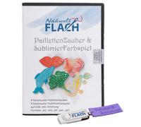 Nähwelt Flach USB Pailletten + Sublimieren (18 Muster + Anleitung)