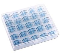 Nähwelt Flach – Flachspulen für Pfaff Nähmaschinen – 25 Stück in praktischer Box, blau