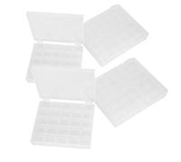 Nähzubehör Box, Transparent Kunststoff Spulen Aufbewahrung, 4 Stück mit 25 und 36 Fächern - Robustes Material, Leicht Tragbar, Für Zuhause und unterwegs