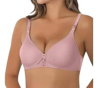 Nahtlos BHS Damen Klassische BH Ohne Bügel Komfort BH P-ush Up mit Verstellbarem Bustier Große Brüste Chrysantheme Unterwäsche Starker Halt Trainings Schlaf BHS Gepolstert für Alltag Yoga