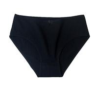 Nahtlose Slips Damen Plus Size Damenhöschen aus Reiner Baumwolle, bequemer Po-Bauch Unterhosen Damen Ohne Naht Warm Underwear Women (Black, L)