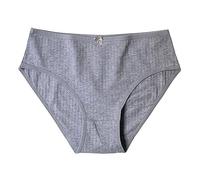 Nahtlose Slips Damen Plus Size Damenhöschen aus Reiner Baumwolle, bequemer Po-Bauch Unterhosen Damen Ohne Naht Warm Underwear Women (Dark Gray, XL)