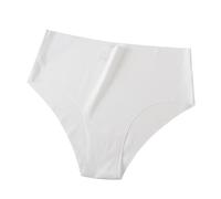 Nahtlose Unterwäsche für Damen, hohe Taille, unsichtbarer Stretch-Bikini, seidig weicher Slip Damen Unterwäsche Baumwolle String Hosen Unterrock (White, S)