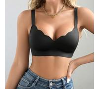 Nahtloser Bralette für Frauen - bequemer kabelloser BH mit breiten Trägern, doppellagiger Lift-Unterstützung, nicht gepolsterter Soft-Cup-BH