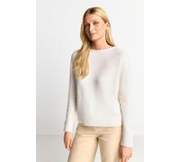 Rich & Royal Strickpullover mit gerippten Abschlüssen in Offwhite, Größe XS
