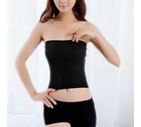 Nahtloses trägerloses Schlauch-Top für Damen, Stretch-Modal-Stoff, ärmelloses Hemd, Basic Layering, Camisole Schwarz und Weiß Optionen (schwarz)