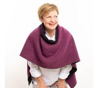 nahtur-design Schulterwärmer und Kuschelponcho aus Flauschloden beere-schwarz (lila)