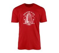 Nakatomi Plaza Christmas Party T-Shirt - Erwachsenenabend Xmas 1988 Detektiv Kino Film American Action Thiller Film inspiriert Fan Top Tee Kleidung Geschenk, rot, XXL