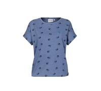 Naketano Damen T-Shirt Schnella Baustella, Farbe:Blue melang Dog Print, Größe:S