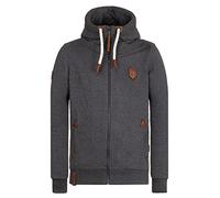 Naketano Herren Kapuzenjacke Schwarzkopf Kapuzenjacke anthracite melange Small