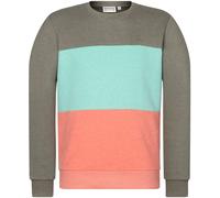 Naketano Pullover Ich trage Mantel 1800-0153 Olive Melange/Pepermint Melange/Coral Red Melnage-XXL