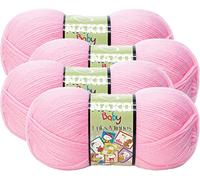 NAKO Nako Lüks Minnoş, Baby-Strickgarn, (4 Knäuel) je Knäuel (100 g), % 65 Premium Akrilik, % 35 Polyamid, Strickgarn, das Sie im Herbst, Winter, Frühling, Sommer verwenden können, Cotton Candy 23069