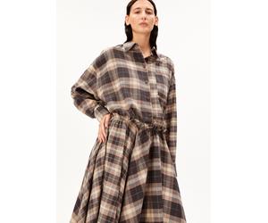 NALAANI PATCHED KARIERTE BLUSE |100% Bio-Baumwolle - mehrfarbig (XL)