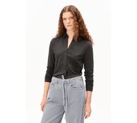 ARMEDANGELS NALAANNIA Damen Bluse aus Bio-Baumwoll Mix steel melange M