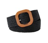 NALANY Stoffgürtel Stretchgürtel Flechtgürtel Geflochtener und Elastischer Dehnbarer Gürtel für Damen Bund Mode Dekorative Breite 4cm Länge 90cm,Candy Farbe Waehlbar (90cm/35.4", Black)