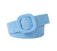 NALANY Stoffgürtel Stretchgürtel Flechtgürtel Geflochtener und Elastischer Dehnbarer Gürtel für Damen Bund Mode Dekorative Breite 4cm Länge 90cm,Candy Farbe Waehlbar (90cm/35.4", Blue)