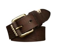 NALANY Vintage Distressed Vollnarbenleder Gürtel 4mm Dick Schwerer Handgefertigter Ledergürtel Taillengürtel Aus Echtem Für Jeans Hosen(120cm/47, Coffee)