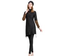 NaLatia Burkini Set Damen Islamisch - 3-teilig Muslimischer Ganzkörper-Badeanzug mit Blickdicht Hijab & Hose - Schnelltrocknend Strandmode Sport Schwimmanzug