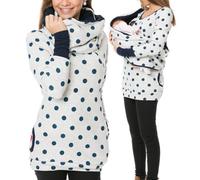 NaLatia Umstandsmode-Oberteil-Sommer Damen Stillpullover Langarm Hoodie Winter Umstandsmode Mutterschaft Kapuzenpullover Nursing Stillshirt Warm Sweatshirt Still Pullover mit Kapuze S-XL