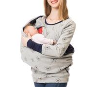 NaLatia Umstandsmode-Oberteil-Sommer Damen Stillpullover Langarm Hoodie Winter Umstandsmode Mutterschaft Kapuzenpullover Nursing Stillshirt Warm Sweatshirt Still Pullover mit Kapuze S-XL